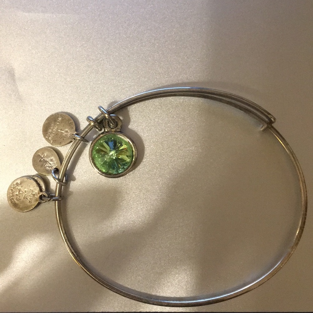 Alex and ani silver birthstone bracelet - August